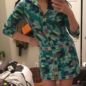 BCBGMaxAzria Green Mini Go-Go Dress